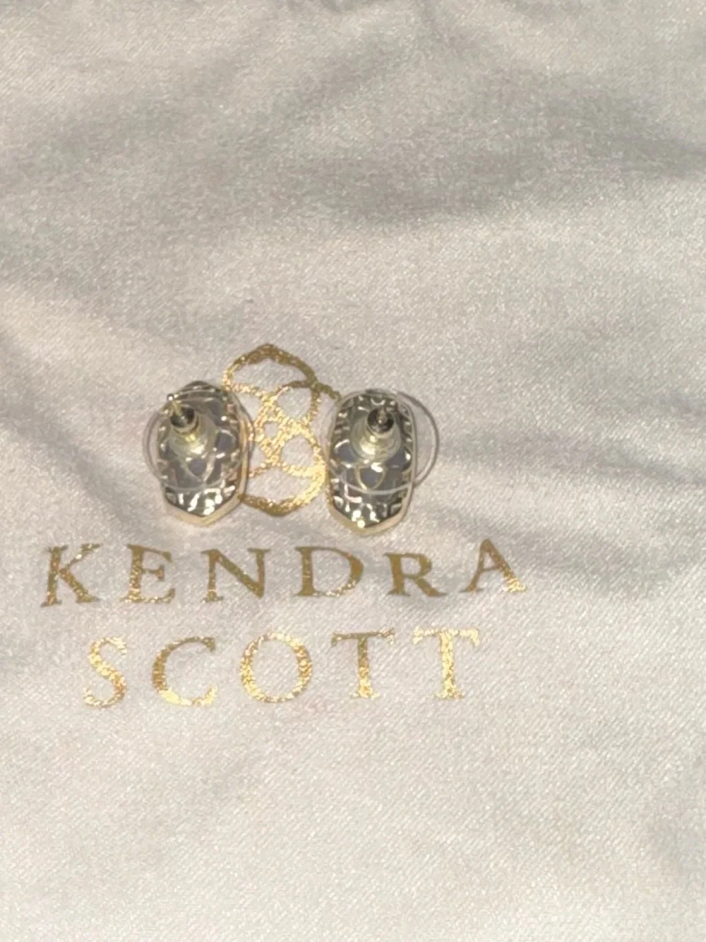 Kendra Scott Ellie Purple Druzy Oval Stud Earrings